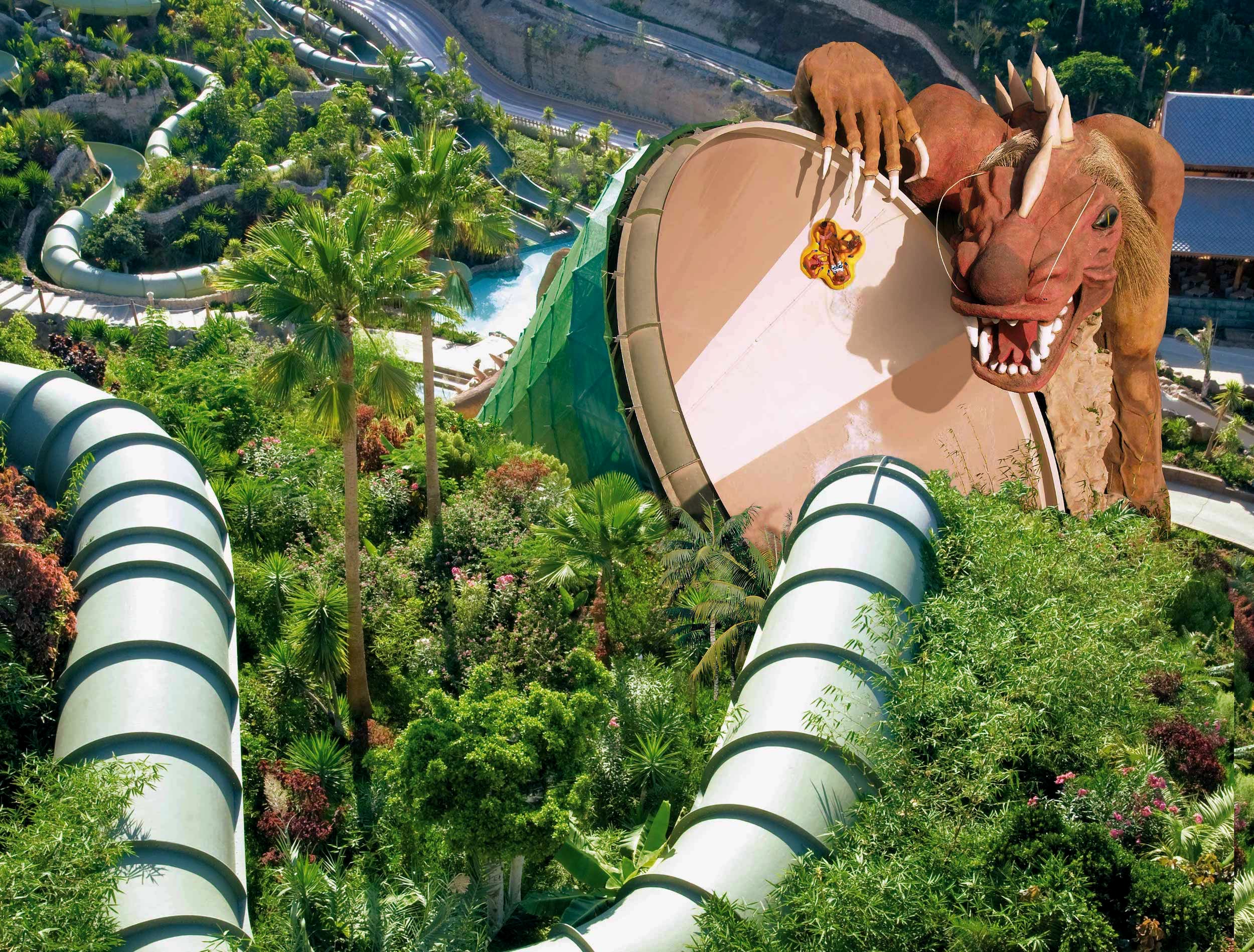Dragon slide in Siam Park (Tenerife)