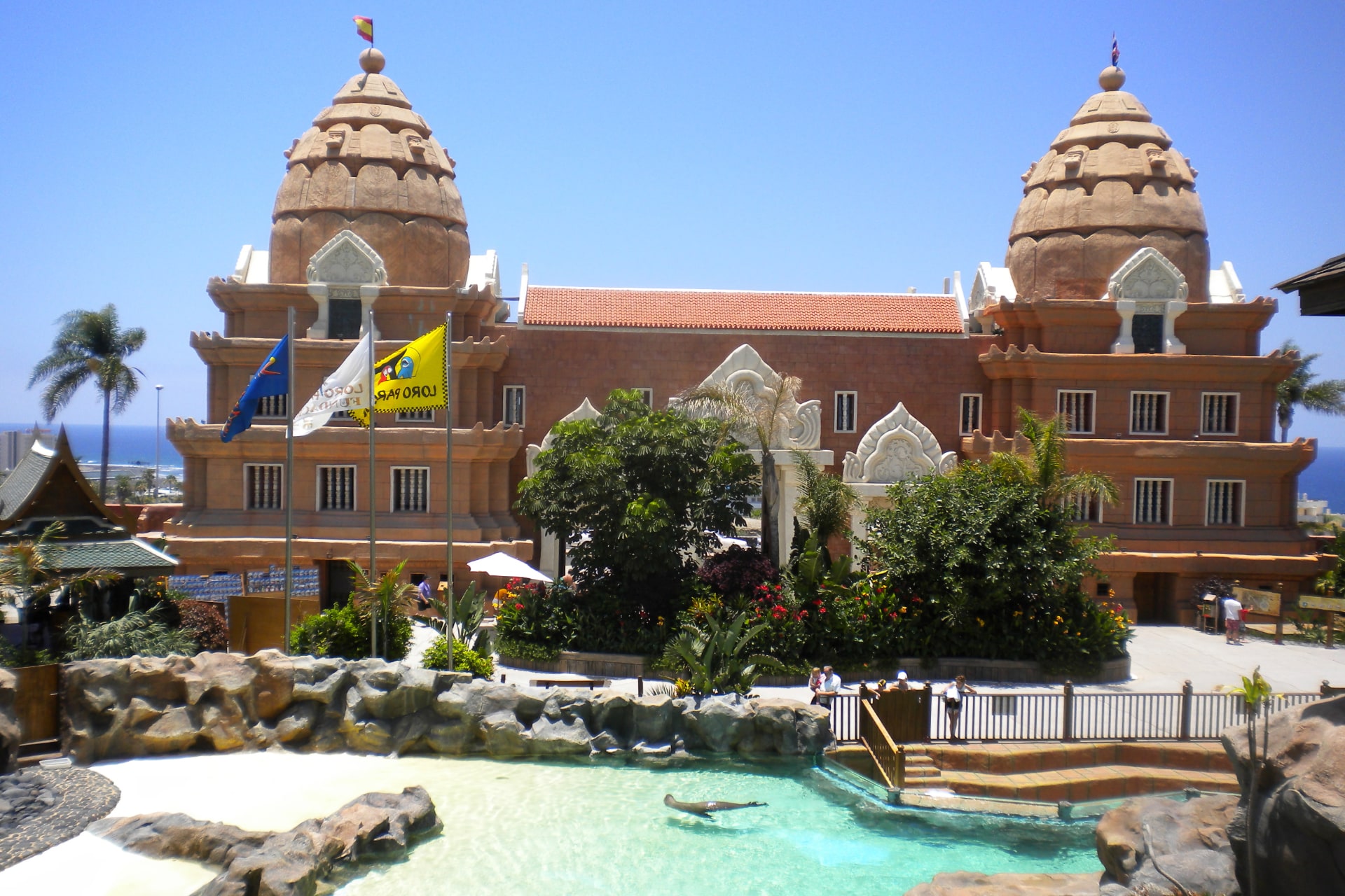 Inviting entrance area of Siam Park, Tenerife, welcoming visitors with its vibrant and tropical ambiance