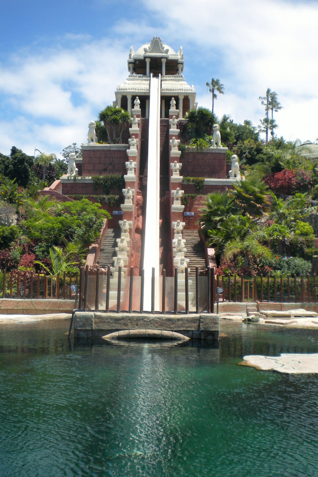 Thrilling Tower of Power water slide at Siam Park, Tenerife